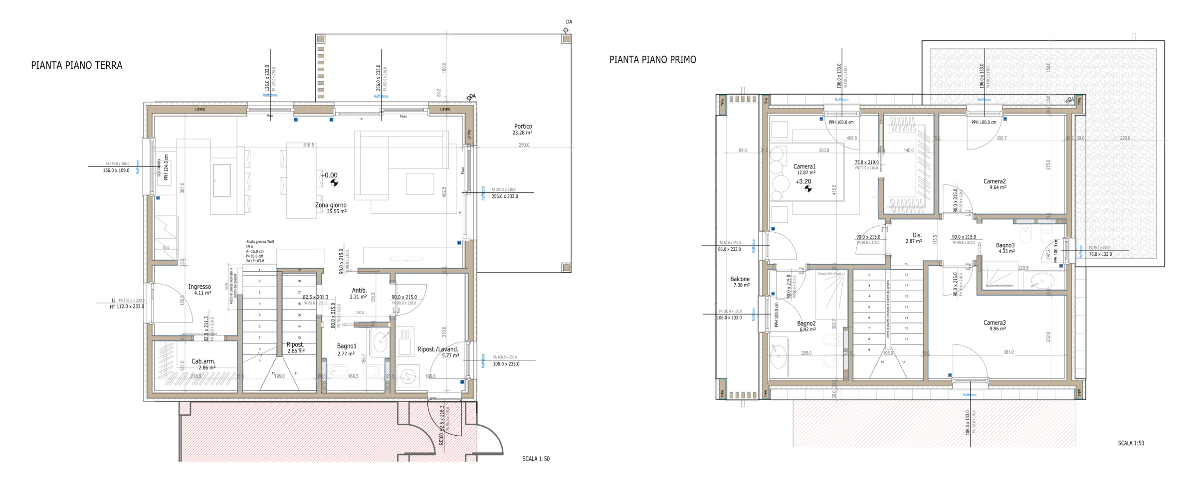 Furnished floor plan: Sage green and pale wood