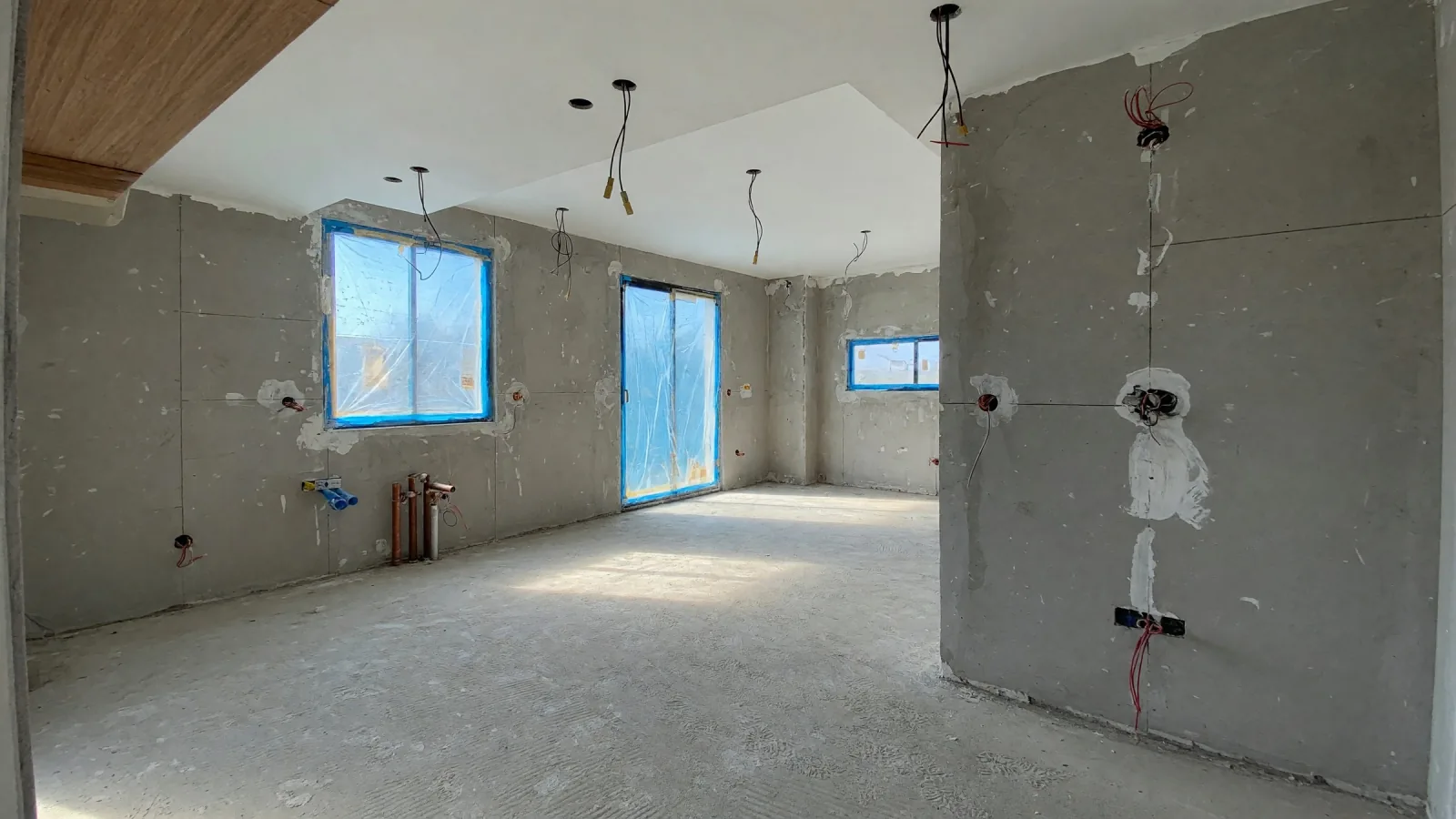 The same view as a building site, AI reconstruction from the render