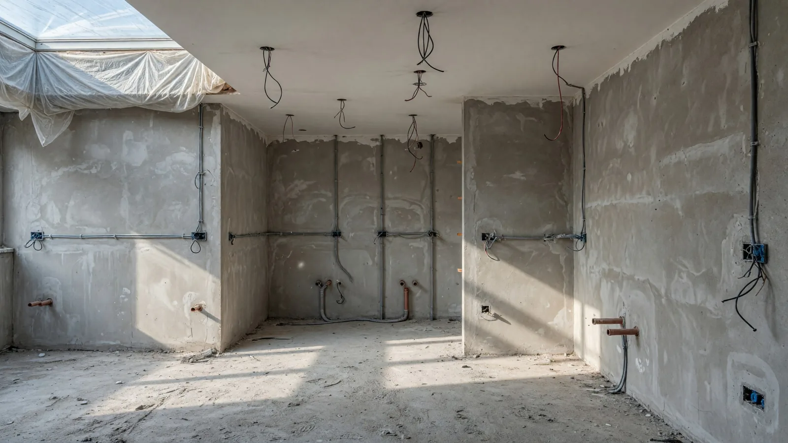 The same view as a building site, AI reconstruction from the render