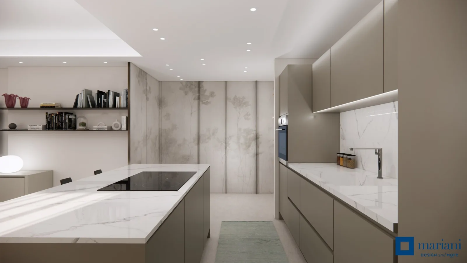 Render of the bedroom with bespoke wardrobe
