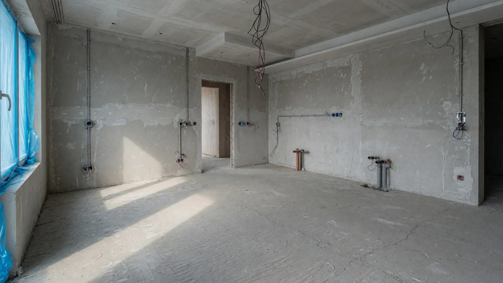 La stessa vista allo stato di cantiere, ricostruzione con l'AI a partire dal render