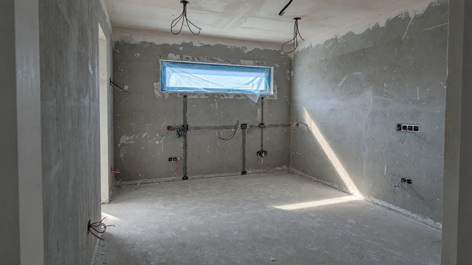 La stessa vista allo stato di cantiere, ricostruzione con l'AI a partire dal render