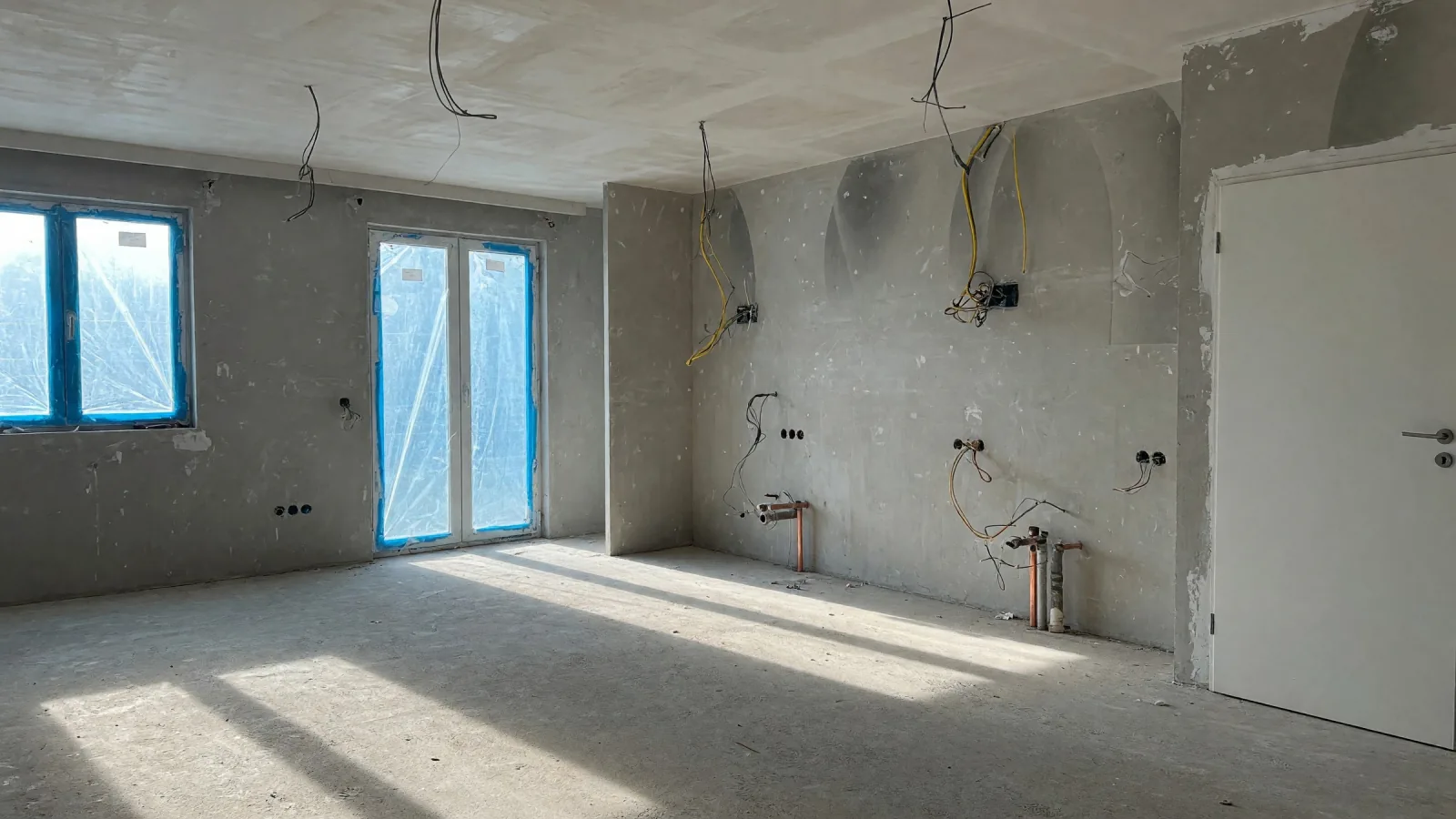 The same view as a building site, AI reconstruction from the render