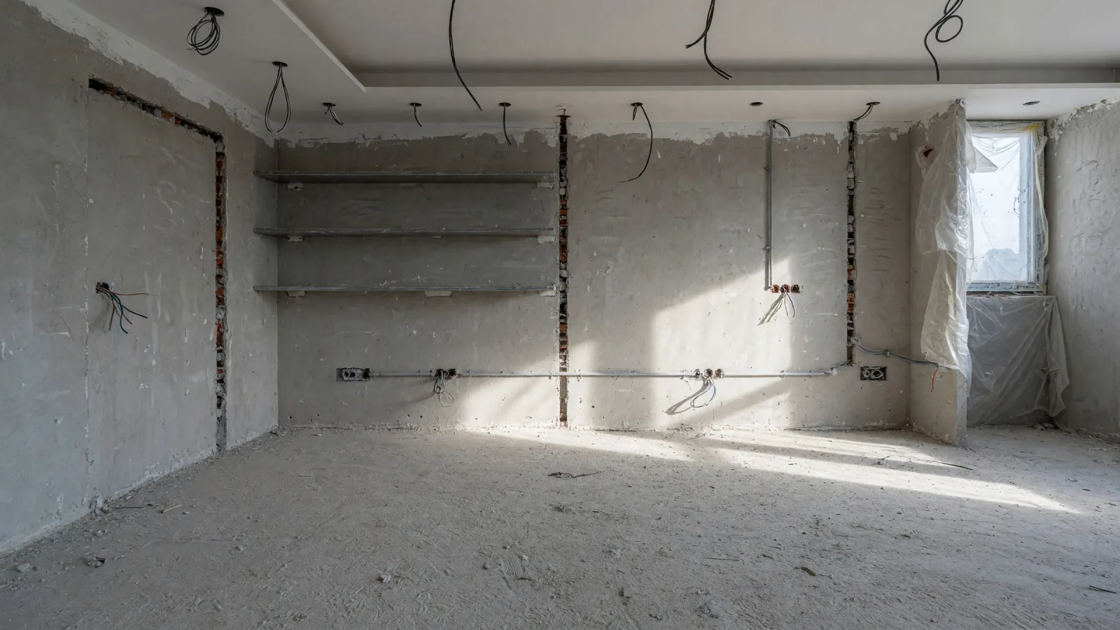 The same view as a building site, AI reconstruction from the render