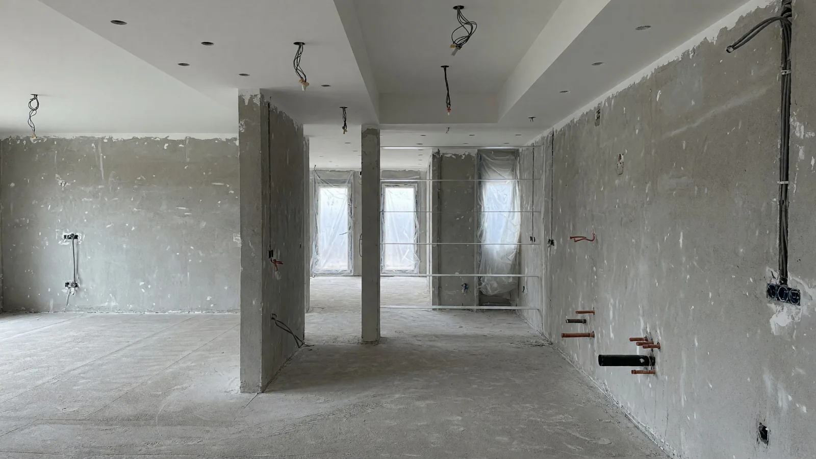 The same view as a building site, AI reconstruction from the render