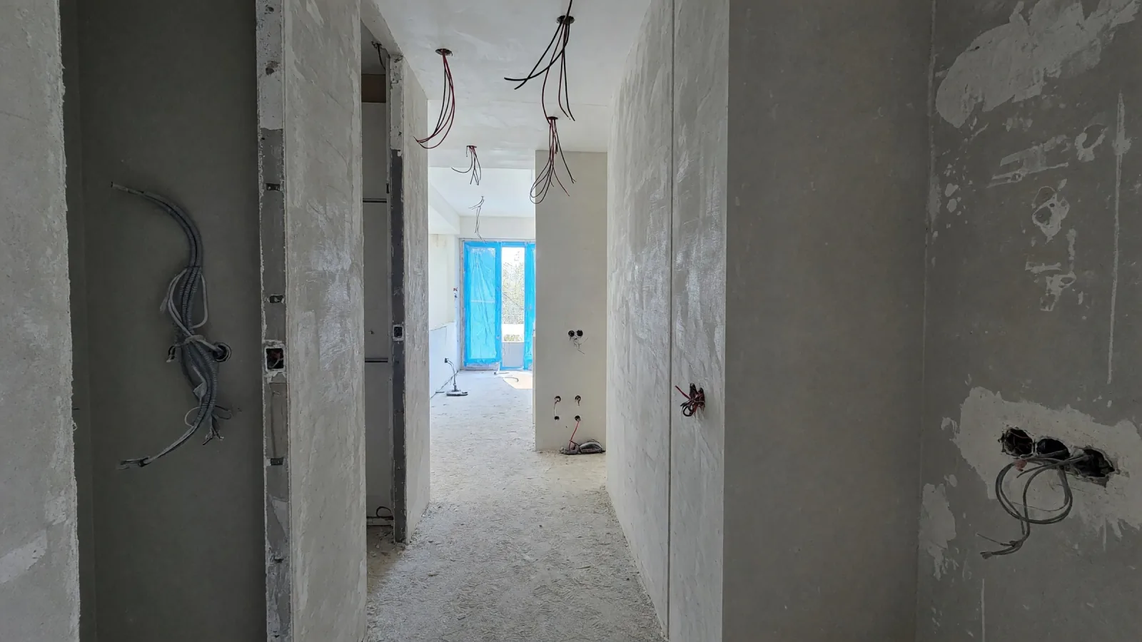 The same view as a building site, AI reconstruction from the render
