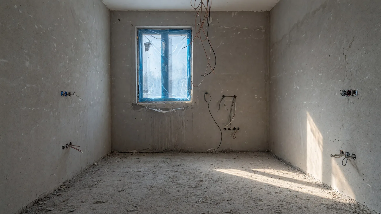 The same view as a building site, AI reconstruction from the render