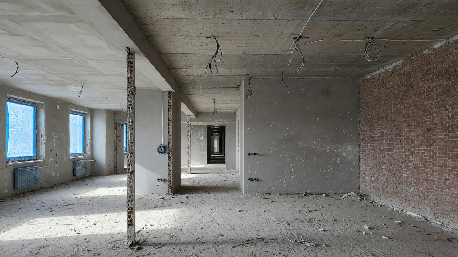 The same view as a building site, AI reconstruction from the render