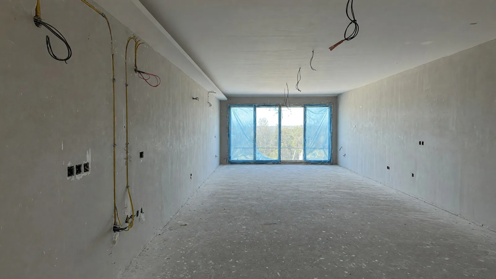 La stessa vista allo stato di cantiere, ricostruzione con l'AI a partire dal render