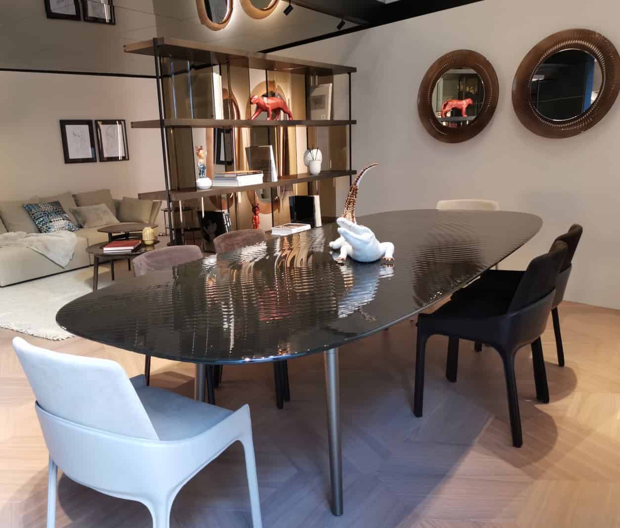 Showroom Mariani Design — Collezione FIAM Italia, design in vetro