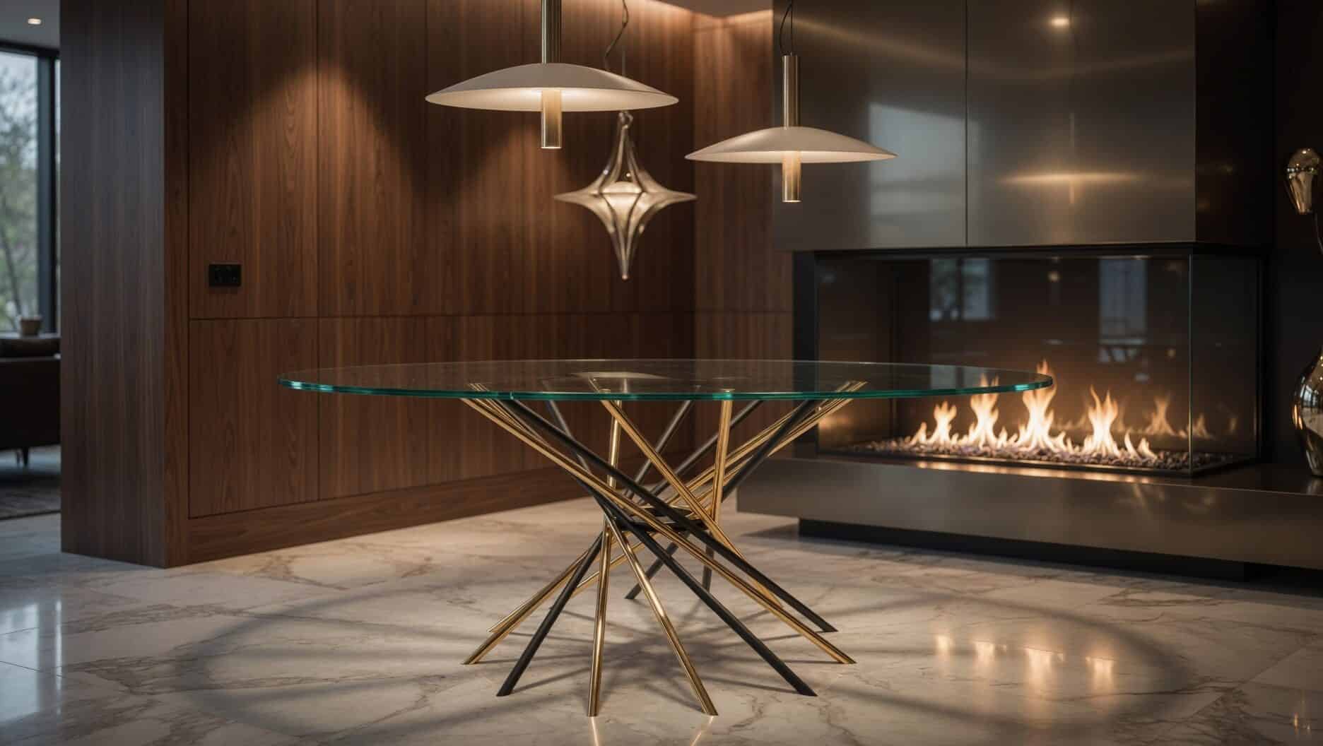 Tavolo Vibrazione Mariani Design — dettaglio del piano e della struttura portante