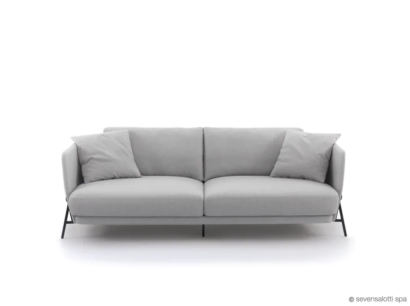 Light grey Arflex Deep Cradle sofa, front view