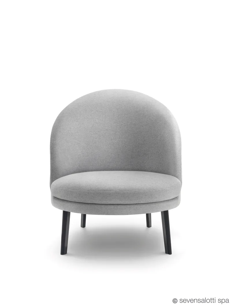 Poltrona Jules & Jim Arflex grigio chiaro, vista frontale
