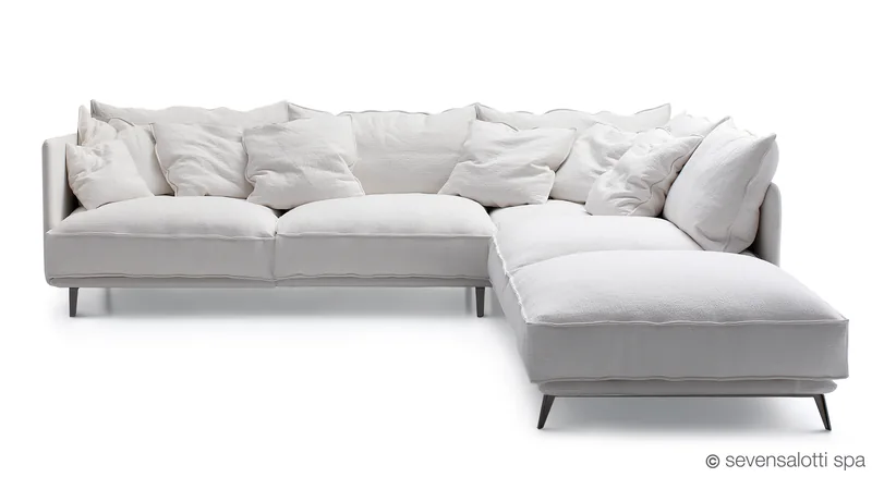 Arflex K2 corner composition with pouf, white