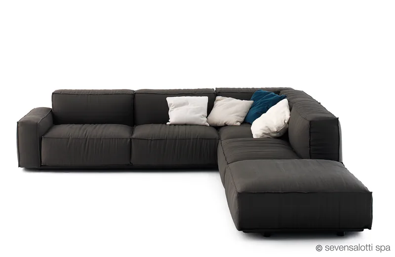 Composizione angolare Marechiaro Arflex con chaise longue, grigio scuro