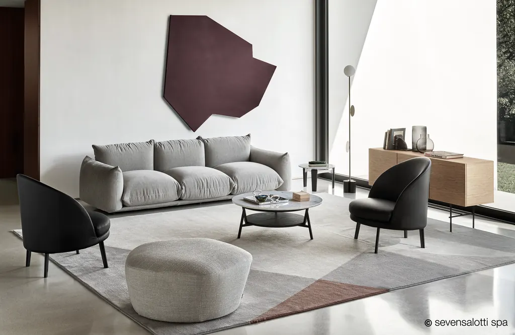 Light grey Marenco Arflex sofa in a contemporary living room