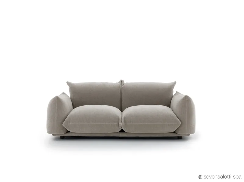 Two-seater Marenco Arflex sofa, taupe grey
