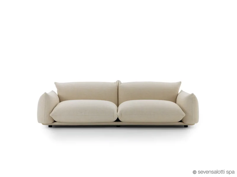Two-seater Marenco Arflex sofa, ivory