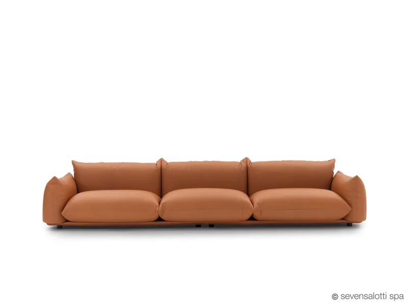 Three-seater Marenco Arflex sofa, tan