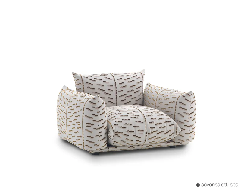 Marenco Arflex armchair, patterned fabric