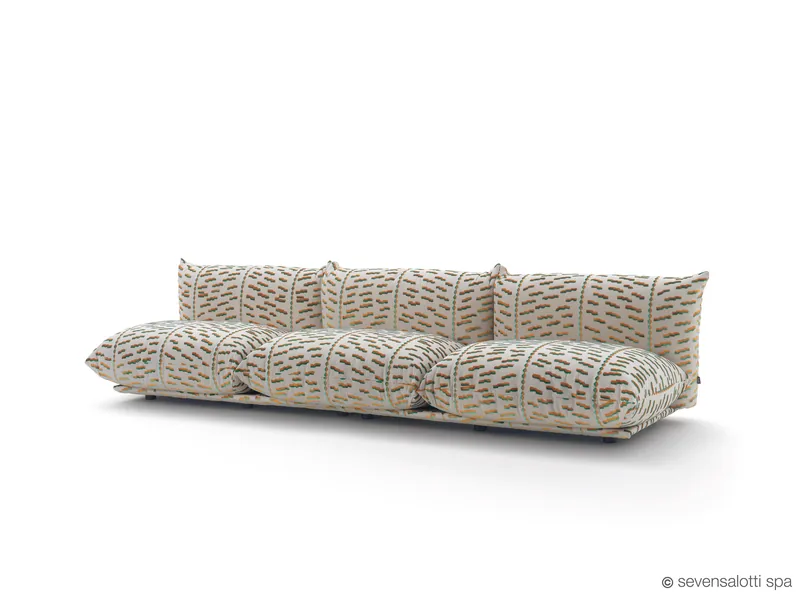 Marenco Arflex sofa, capsule collection in patterned fabric