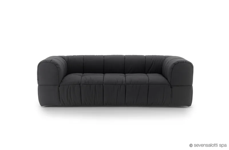 Three-seater Arflex Strips sofa, black