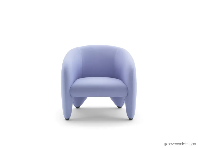 Poltrona Yuzu Arflex lilla, vista frontale